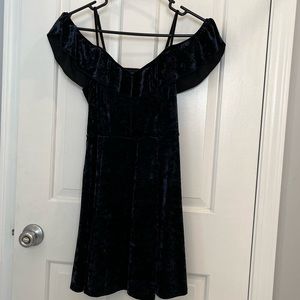 Velvet Dress Navy Blue